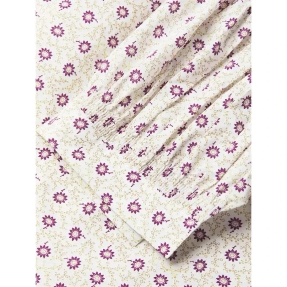 1113 Rebecca Taylor Speckled Fleur Poplin Blouse Size Small - Picture 5 of 10
